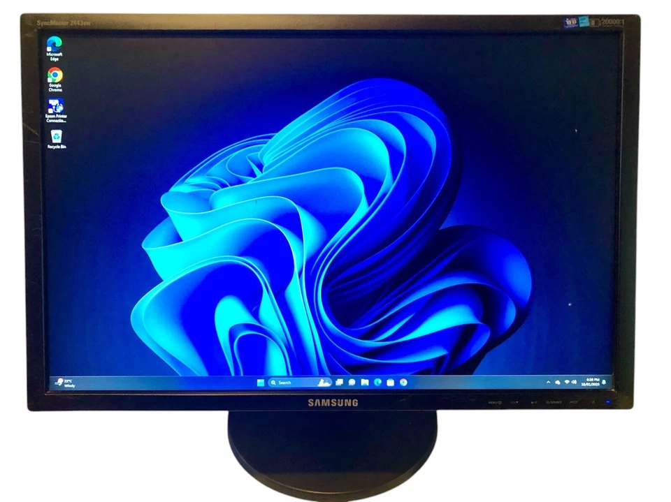 Samsung LCD 24 inch SyncMaster 2443BW MY24WS 1920 x 1200 Monitor DVI VGA Display - Image 2 of 4