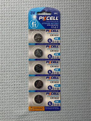 5 Pack CR1632 1632 PKCELL Lithium 3v Battery FACTORY FRESH w/ FREE SHIPPING 2030