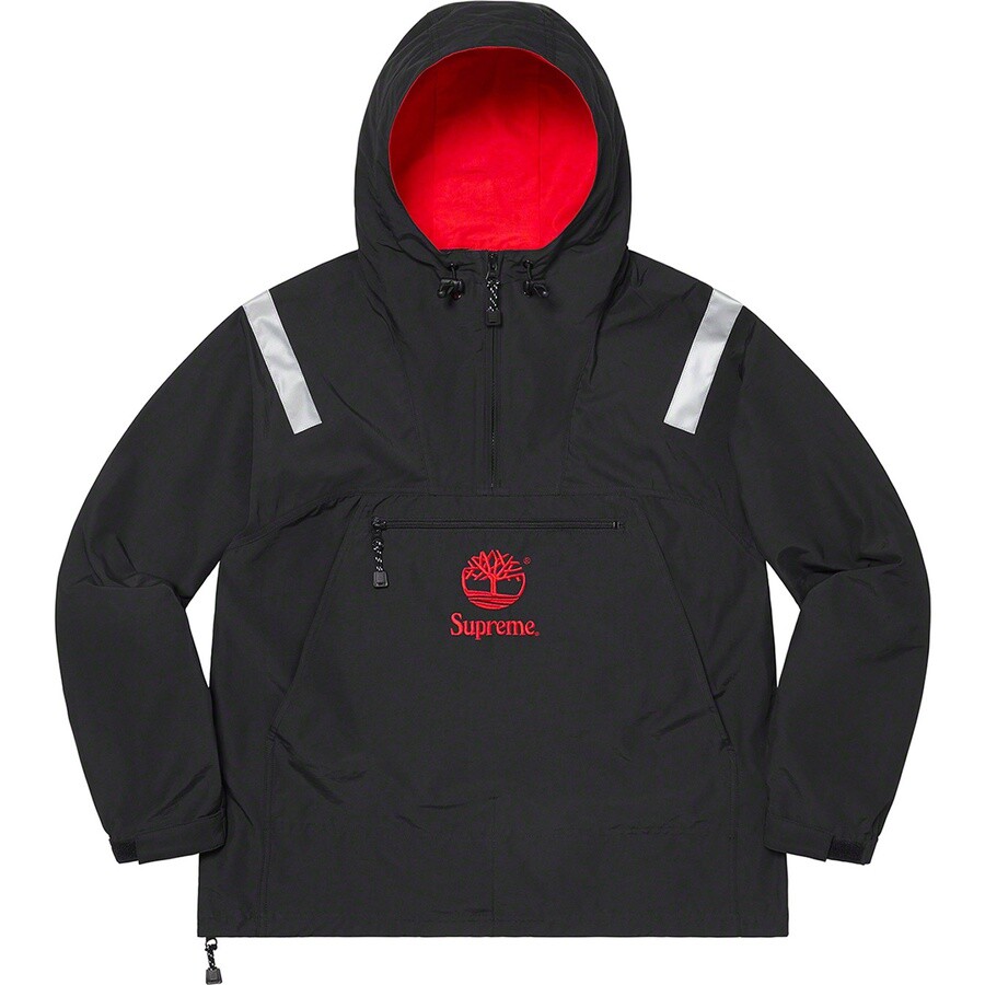 Supreme 21SS Timberland Reflective Taping Anorak Black Size