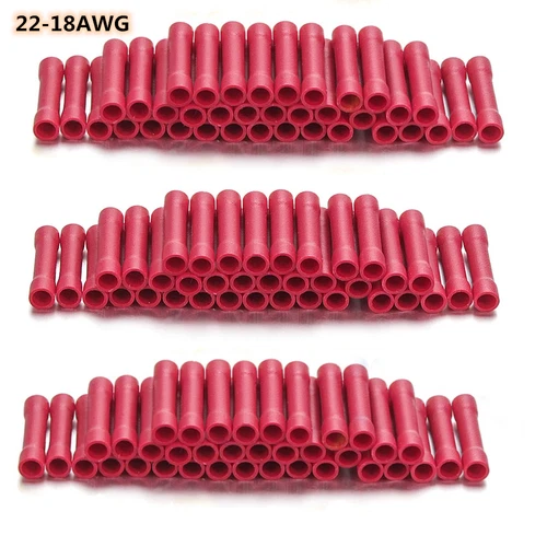 200x Stossverbinder PVC Isoliert Kabel Quetsch verbinder Crimpzange isoliert Set - Bild 21 von 22