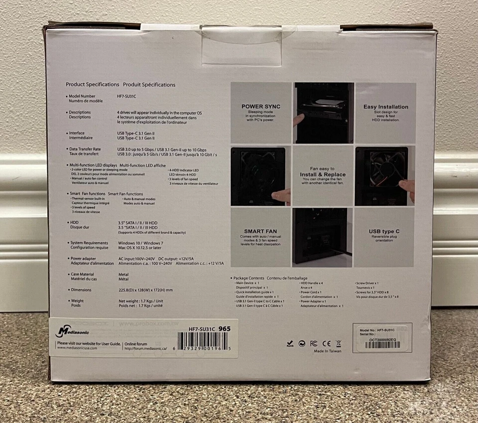 Mediasonic ProBox 4-Bay USB 3.1 Gen-II Enclosure – Factory Sealed - Image 3 of 4