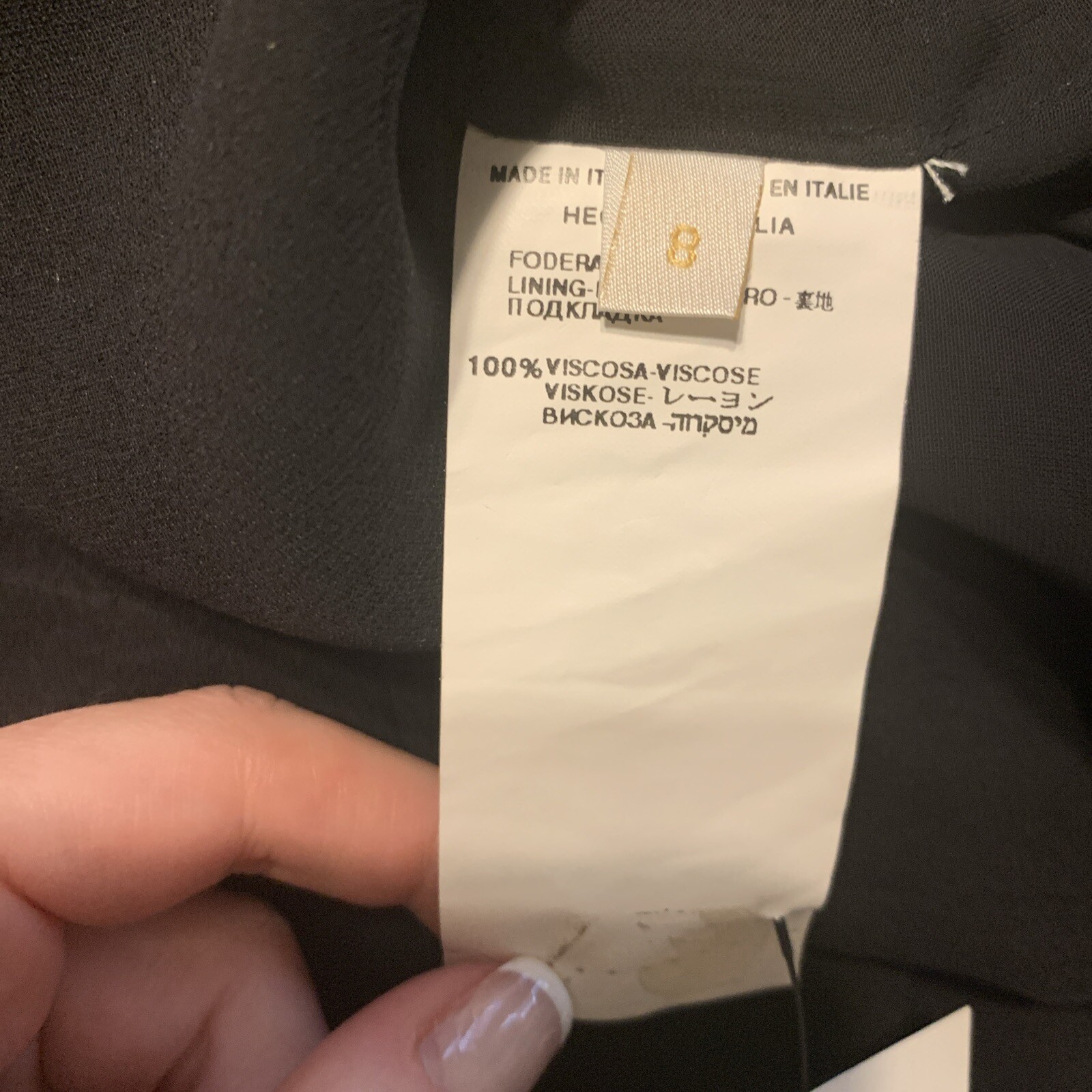 Valentino Authentic Solid Black Short Sleeve Asym… - image 7