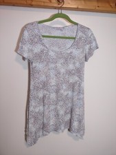 Fresh Produce XS Women's Shirt Geometric Pattern Asymmetric hem USA Made