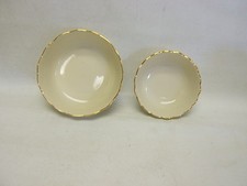 Lenox Fine China Rose Blossom Round Bowls Gold Rim 5 1/2" & 4 1/4" across VGC