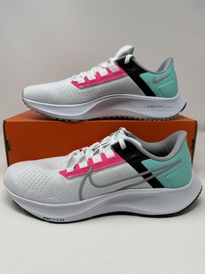 Nike Air Zoom Pegasus 38 White Pink Green Running Shoes  display picture 1