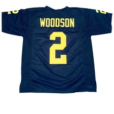 UNSIGNED CUSTOM Sewn Stitched Charles Woodson Blue Jersey - M, L, XL, 2XL, 3XL