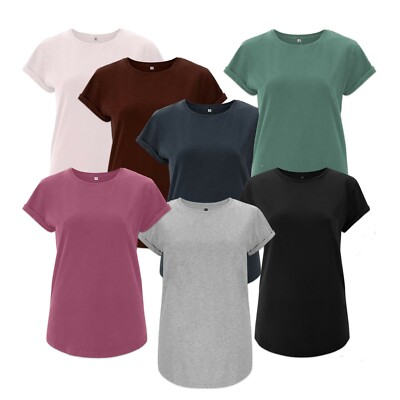 EARTHPOSITIVE | fair & organic Bio T-Shirt | womens rolled | EP16 | Low CO2