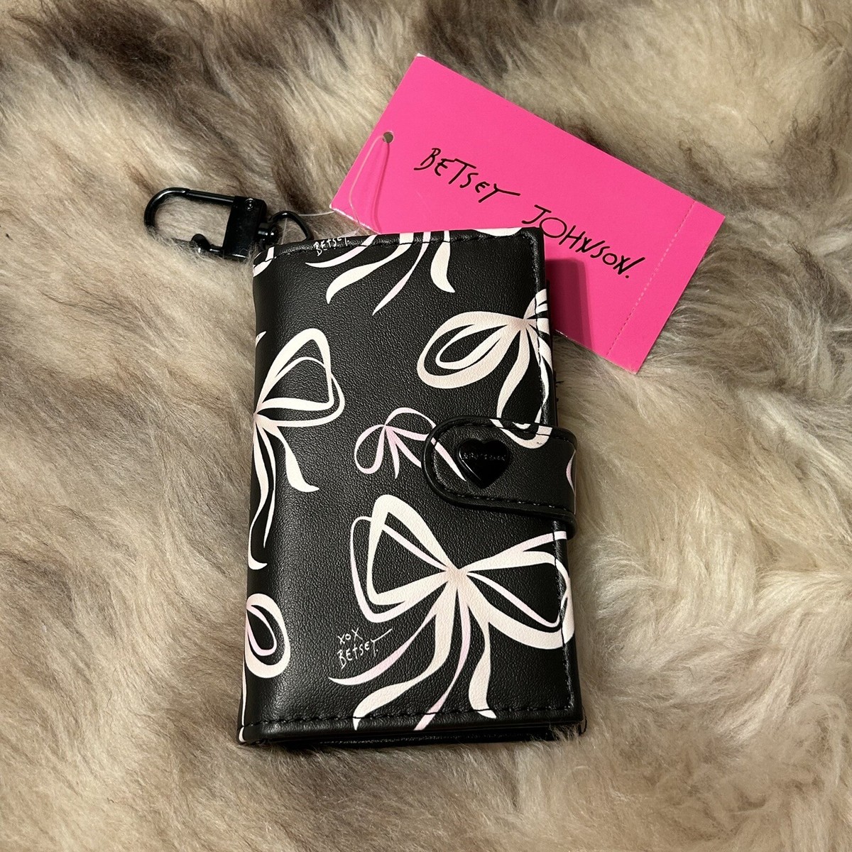 NWT Betsey Johnson Tab Card Case Wallet - Sweet Bows | eBay