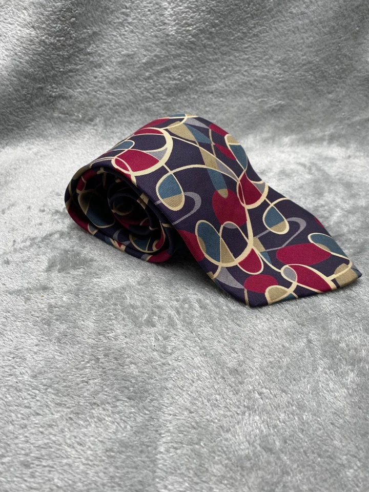 Corbata Gian Franco Ferretti Para Hombre Multicolor Geométrica Seda Ancho Clásico Foto 2 de 4