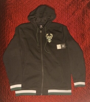 Milwaukee Bucks. Full Zip Sweatshirt Hoodie. NWT