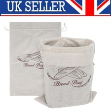 2 Pack Bread Bags for Homemade Bread Plastic Lined Keep Bread Fresh Reusable