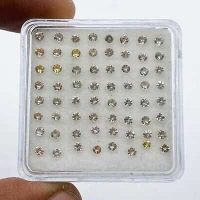 Natural Imperial Topaz Round Cut Loose Gemstone Lot 119 Pcs 2 MM 5 CT
