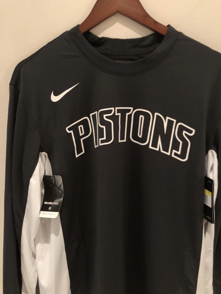 Nueva Camisa Detroit Pistons Calentamiento L/S Gris Talla Pequeña NBA Authentics AV0900-060 Foto 2 de 4