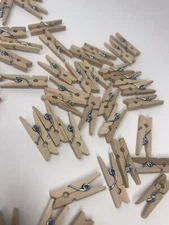 50 pack of 1 Inch Mini Clothespins Natural Wood Miniature Clip Arts Crafts New