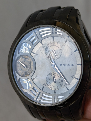 Fossil Arkitekt Mens Watch ME-1012 110804 Skeleton Automatic & Quartz Autoquartz - Picture 4 of 10