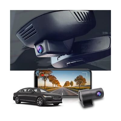Fitcamx Front 4K+Rear 1080P Dash Cam Adapts for Volvo XC60 V90 S90 2022 2023 ...