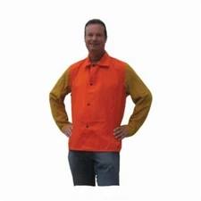 Tillman 9230D3X Fr7A Orange Jacket W/Leather Sleeves, 3X