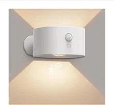 Motion Sensor Wall Light Indoor, Battery Operated Sconce 360°Rotate,..