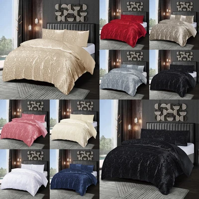 PRIME LINENS 3 Piece Jacquard Duvet Cover Modern Bedding Set Double King Size Quilt Cover