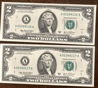 2003-A $2 DOLLAR BILLS CONSECUTIVE LOT OF 2 UNCIRCULATED MINT CONDITION. item 16 — photo 1