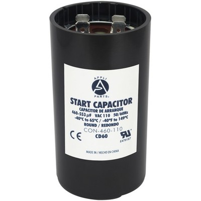 Appli Parts CON-460-110 Motor Start Capacitor 460-553 MFD uF, 110-125 VAC. Unive