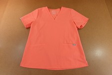 Figs Women's Size Large Peach Short Sleeve Casma Three-Pocket Scrub Top