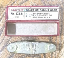 Starrett Fillet Or Radius Gage. No 178B,  Machinist. USA. NEW IN BOX/PLASTIC.