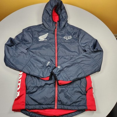 Fox Racing Honda Racing Ridgeway Puffer Insulated Jacket Red/Black Size Small