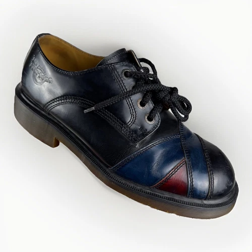 RENS ORIGINAL Vintage Dr. Martens 8420 Black Blue Burgundy Oxfords Made in England Men's 9 US