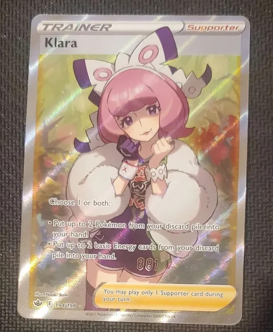 Klara 194/198 Full Art Trainer Chilling Reign Pokémon - NM