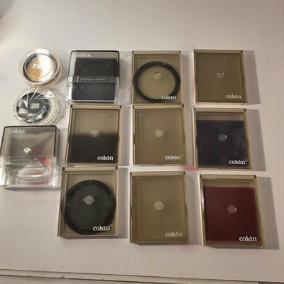 Assorted Filter Lot of 12 Photography Filters Bundle +Jewel Cases Mostly Cokin
