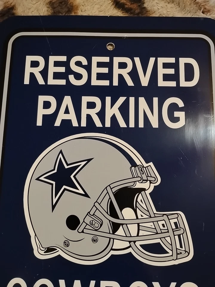 NFL Dallas Cowboys LETRERO DE ESTACIONAMIENTO RESERVADO VAQUEROS SOLO FANÁTICOS 12" X 18" Plástico Foto 2 de 4