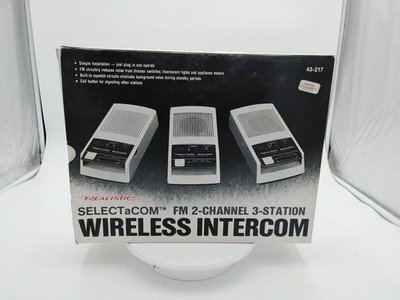 Brand New Realistic SELECTaCOM FM 2-Channel 3-Station Wireless Intercom 43-217