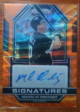 2023 Panini Prizm - Signatures Magglio Ordonez #SIG-MO Orange Wave Prizm /50...