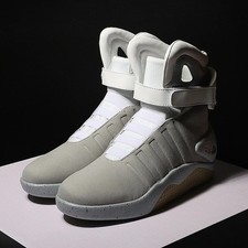 UncleJerry Men Boots Back To Future Adult USB Charging LED Shoes with Remote