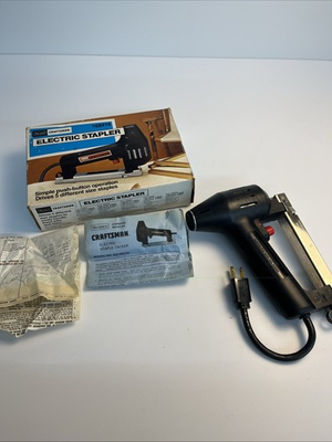 #ad #ad Vintage Sears Craftsman Electric Stapler Model 968416 With Box Manual $16.11