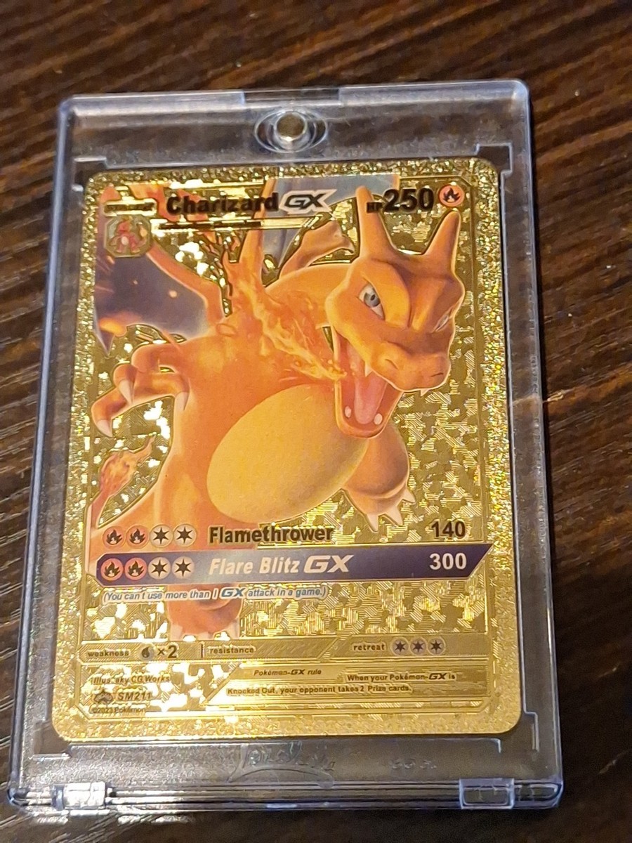 Charizard GX Special Edition Gold Foil Fan Art Card Collectable
