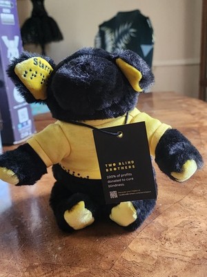 Starry The Guide Dog Black Labrador Plush by Two Blind Brothers NWT 