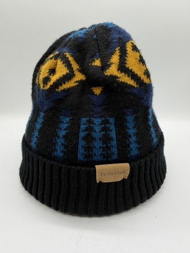 Pendleton Aztec Pattern Knit Cap Southwestern Wool Blend Hat Beanie
