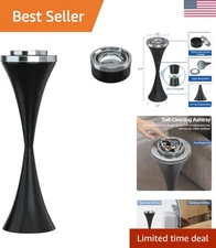 Elegant Floor Standing Ashtray with Detachable Cigar Holder - Stainless Steel