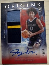 2024-25 Panini Silhouette Jaylen Wells, Jaylen Wells RC /99 Auto Patch