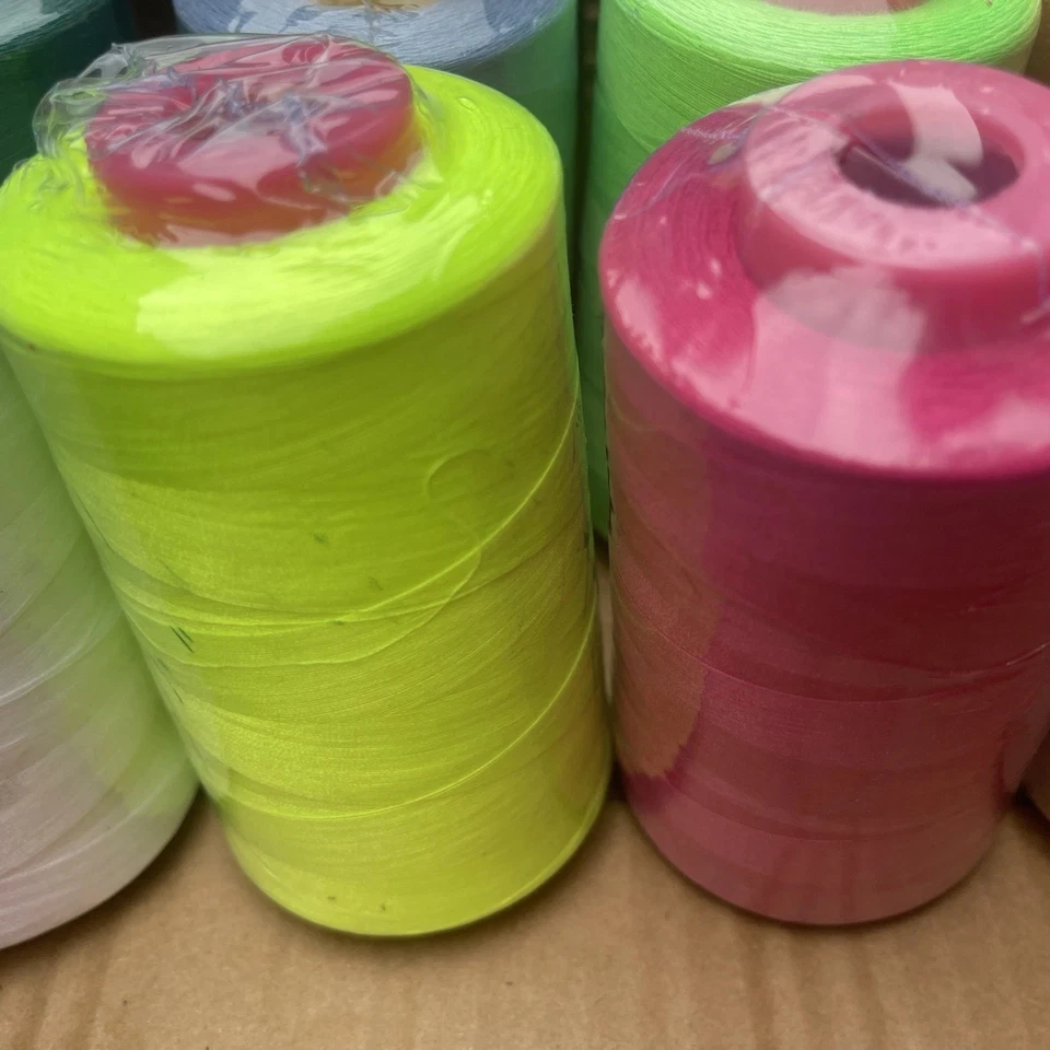 Clearance SALE Lot Box of 12 Big Spools Sewing Thread T27 Quality Assorted Color - Image 2 of 4