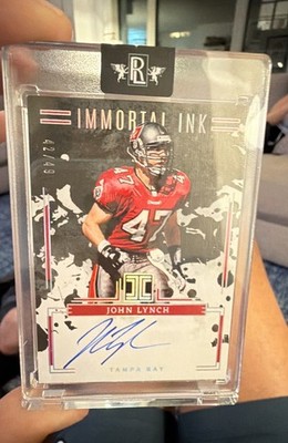 Immortal Ink 2025 Panini Immaculate Collection Update John Lynch #II-JLH /75 (AU