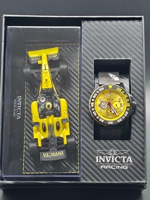 Invicta Special Edition Racing Car W/Racing Men's Watch 48mm Bundle Yellow