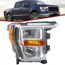 For 2021-2023 Ford F150 Pickup Halogen Type Headlight Headlamp RH Passenger Side