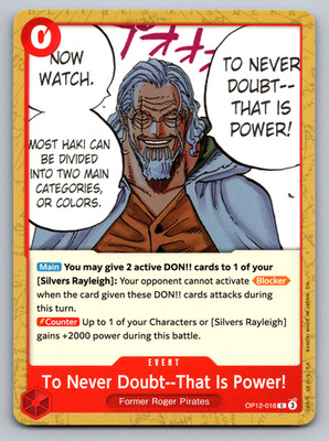 To Never Doubt--That Is Power! OP12-016 C Legacy of the Master Regular