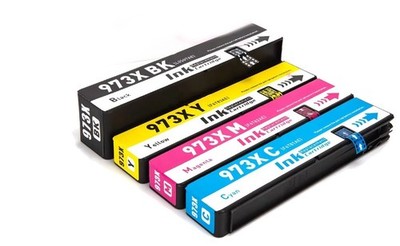4er Set Tinte Patronen 973X für HP PageWide Pro 477, 552, 577, 452