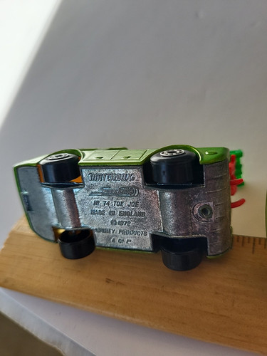 Lot 2 VTG 1972 Matchbox Superfast #74 Toe Joe Tow Truck Green Diecast Toy Car - Picture 10 of 12