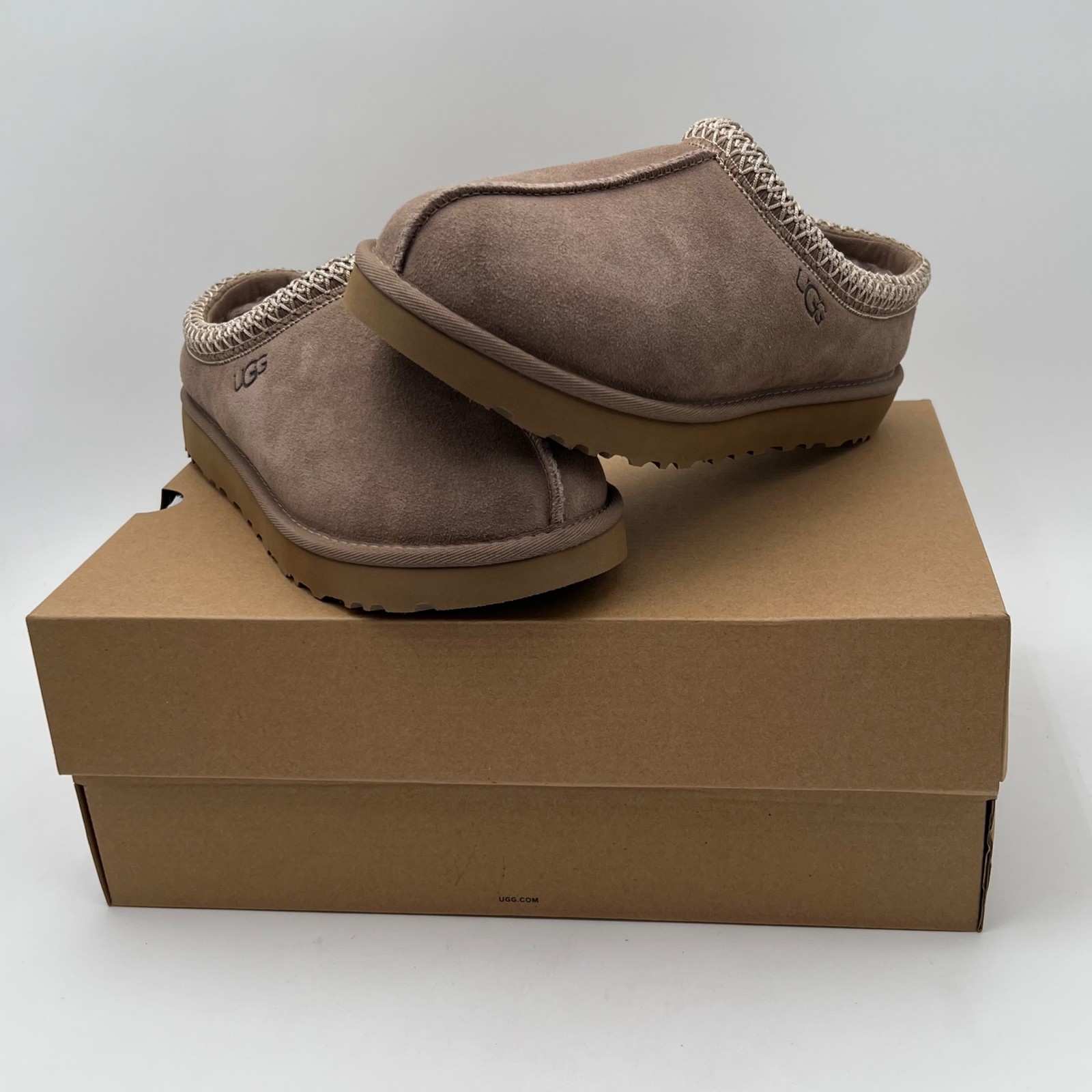 Ugg Tasman Womens Chestnut Suede Sheepskin Slippers Size 11 NWB