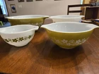Vintage "Crazy Daisy" Pyrex Spring Blossom Bowl Set of 4